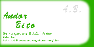 andor bito business card